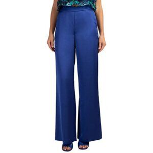Trina Turk 'Ines' Poly-Satin Wide-Leg Pants, Majorelle Blue